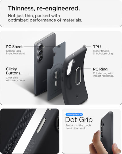 Spigen Nano Pop Mag Заден Калъф Силикон Черен (Galaxy S26)