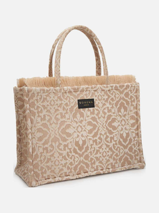 Theros Large Geantă Dama Tote De Mână Din Material Roșie