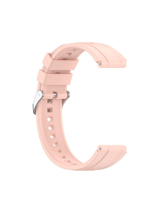 Huawei Watch Gt4 41mm Official Steps Style Silver Buckle Silicone Watch Band Pink