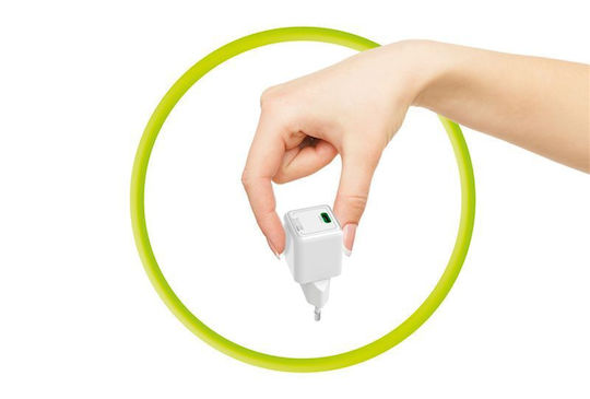 Mobile Origin Φορτιστής Χωρίς Καλώδιο GaN με Θύρα USB-C 30W Power Delivery Λευκός (PW23)