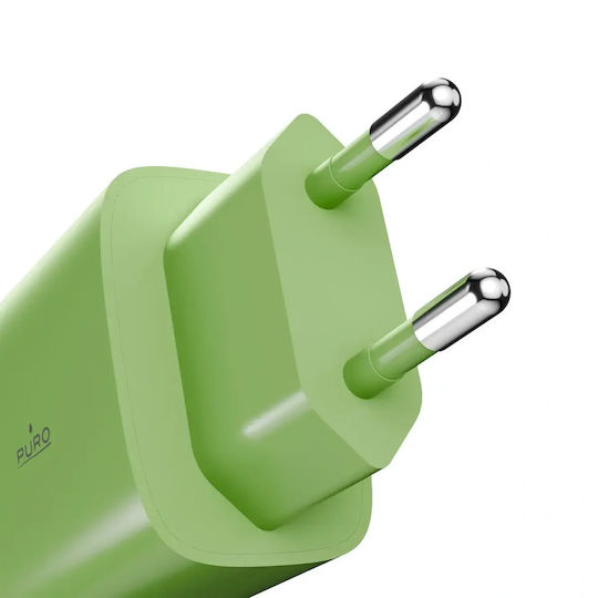 Puro Φορτιστής Χωρίς Καλώδιο με Θύρα USB-C 30W Πράσινος (Prolite)