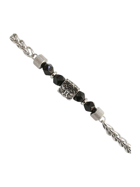 Kalliopi Silver Мъжка Гривна от Стомана 19см