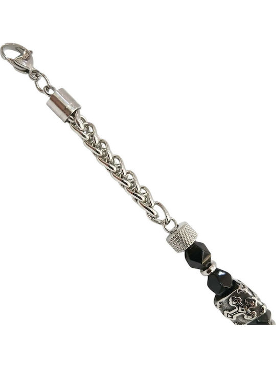 Kalliopi Silver Мъжка Гривна от Стомана 19см