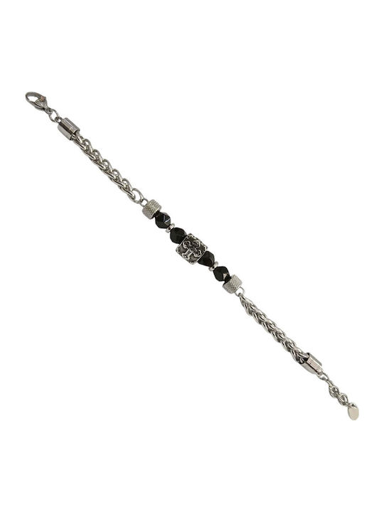 Kalliopi Silver Мъжка Гривна от Стомана 19см