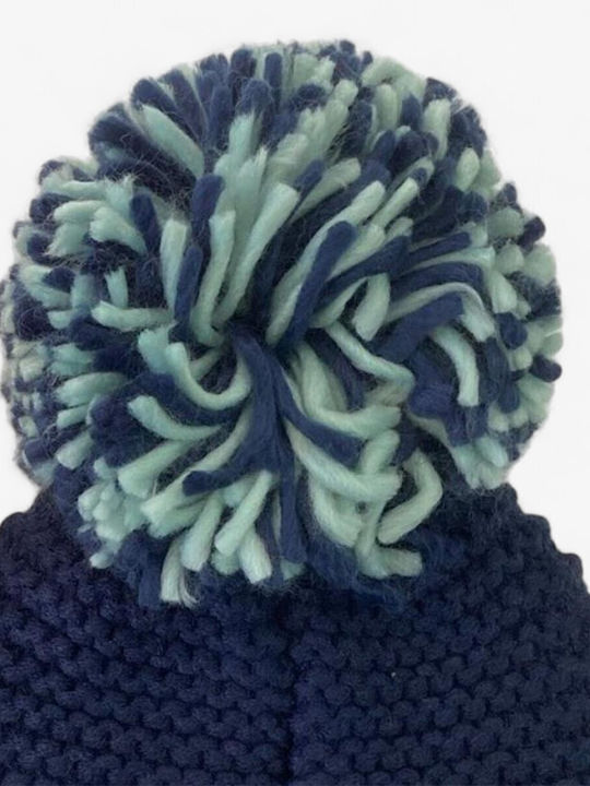 Kids Beanie Knitted Blue