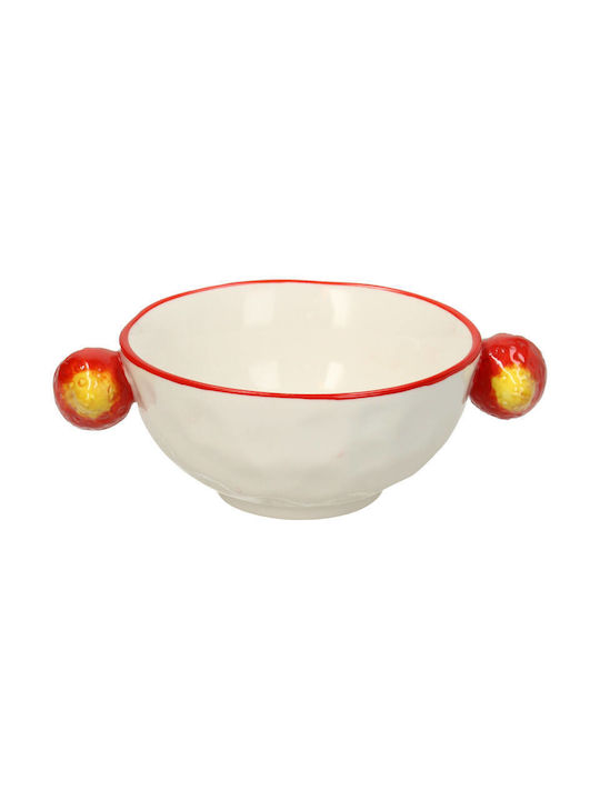 Koart Decorative Porcelain Vase Beige 11x5xH15cm Porcelain Small Bowl