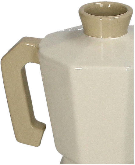 Koart Decorative Ceramic Beige Vase 18x12xH25cm Ceramic Decorative Vase