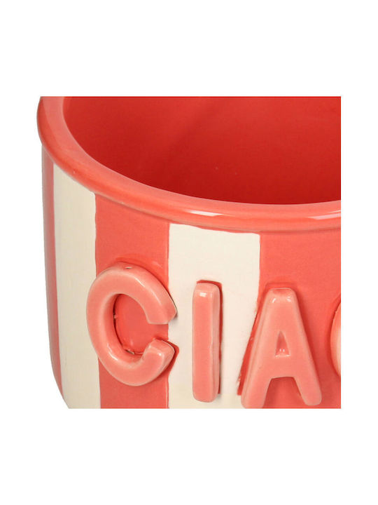 Koart Διακοσμητικό Βάζο Κεραμικό Ροζ 14x12xΥ14cm