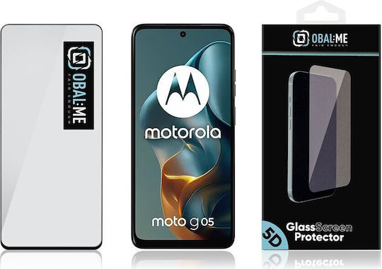 Obal:Me 5D Закалено стъкло Черен (Motorola G05, Motorola E15)