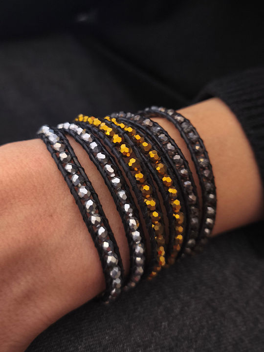 Theodora's Jewellery Γυναικείο Βραχιόλι από Δέρμα
