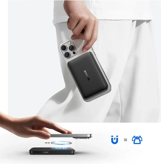 Baseus EnerFill FM12 MagSafe Qi2 Външна Батерия 10000mAh 22.5W Power Delivery Черна