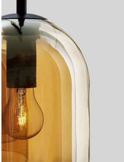 Nova Luce Висящо Таванно Осветително Тяло Черен Rail 18x12x158см