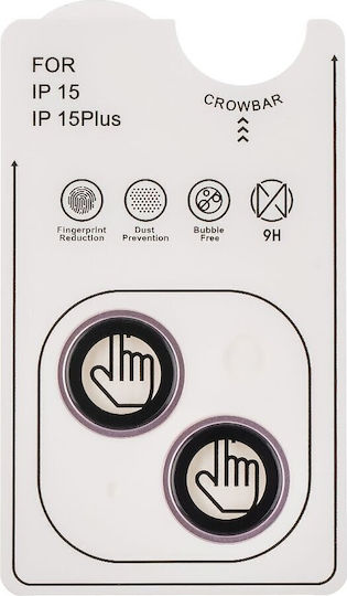 Obal:Me Camera Protection Tempered Glass Pink for the Apple iPhone 15, iPhone 15 Plus