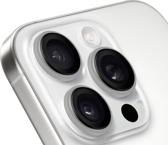 Obal:Me Camera Protection Tempered Glass White for the Apple iPhone 16 Pro, iPhone 16 Pro Max