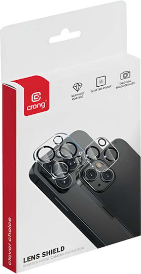 Crong Lens Shield Προστασία Κάμερας Tempered Glass Διάφανο για το iPhone 15, iPhone 15 Plus