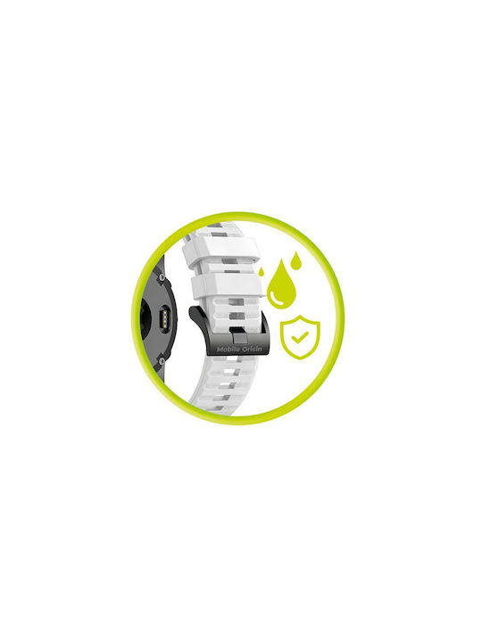 Mobile Origin Easy Strap Silicone Watch 20mm White Mo-ess-20-wht