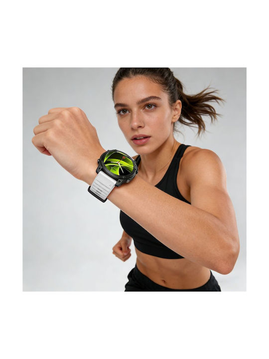 Mobile Origin Easy Strap Silicone Watch 20mm White Mo-ess-20-wht