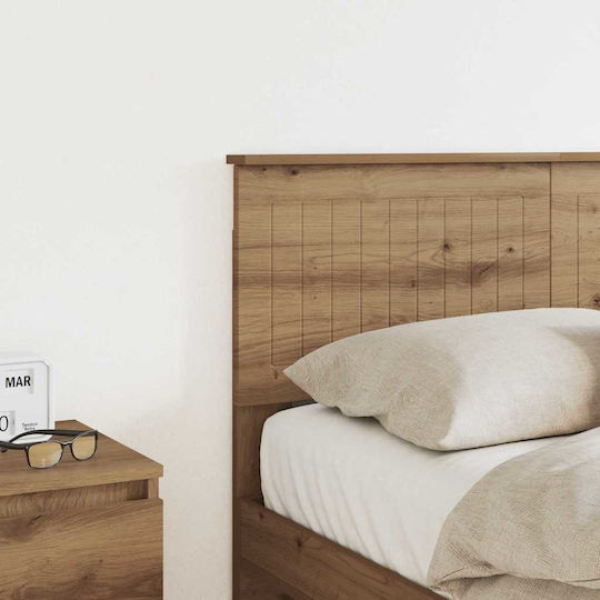 vidaXL Wooden Bed Headboard Brown 138x90cm