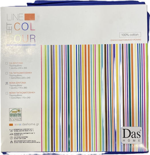 Das Home Farbe Bettlaken für Einzelbett 170x260cm 1