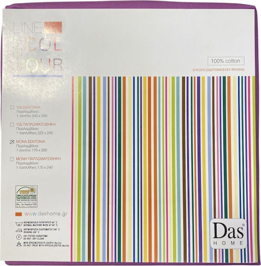 Das Home Farbe Bettlaken für Einzelbett 170x260cm 1