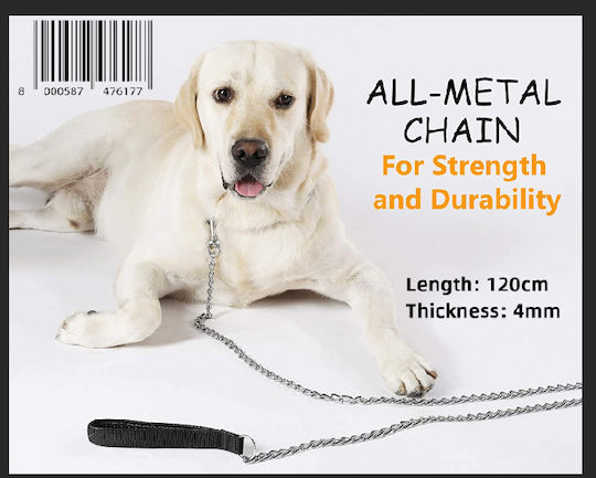 Ideaplus Pet Λουρί/Οδηγός Σκύλου Εκπαίδευσης Αλυσίδα σε Γκρι χρώμα