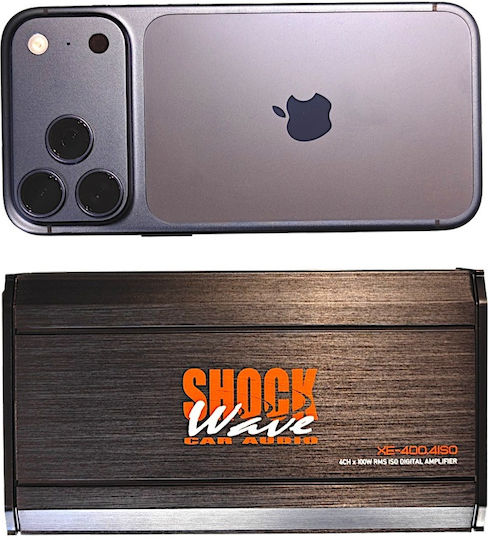 Shockwave 4channel Plug & Play Amplifier 4x60wrms @ 4ohm Xe-400.4iso Mini Size