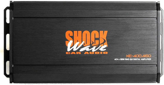 Shockwave 4channel Plug & Play Amplifier 4x60wrms @ 4ohm Xe-400.4iso Mini Size