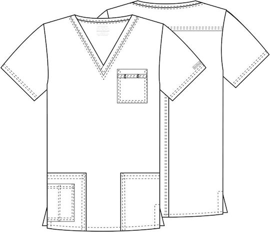Cherokee Bluză Medicală Unisex Gri