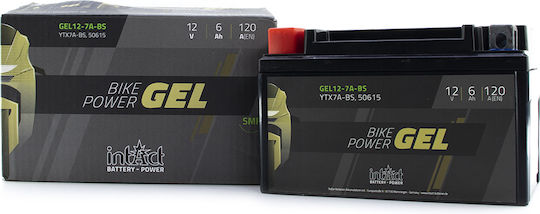 Intact GEL Baterie Motocicleta YTX7A-BS 120A cu Capacitatea 6Ah