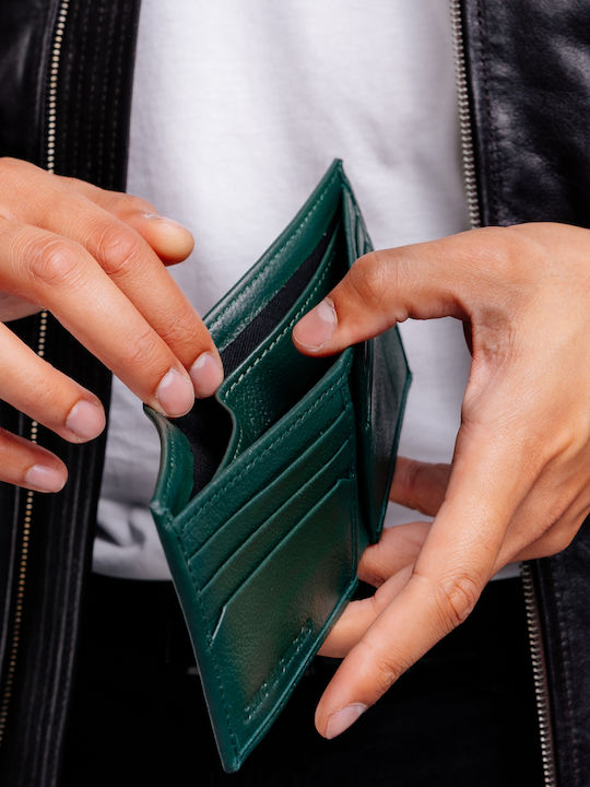 Leder Herrenbrieftasche Grün