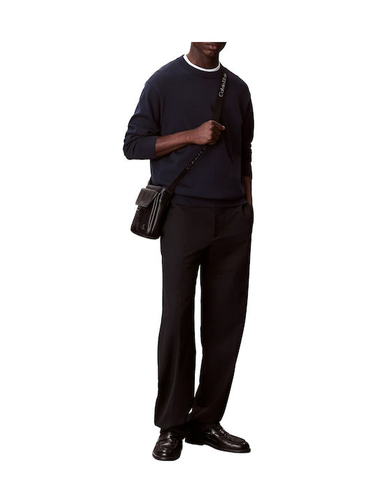 Strap Men's Shoulder / Crossbody Bag Black