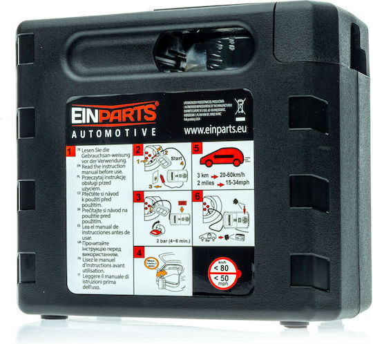 Compresor Automotive Einparts 400ml Fluid Pentru Anvelope Fără Cameră Supapă
