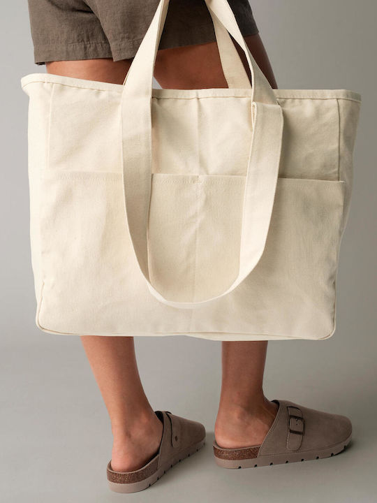 Doppelte Griff Cargo Tasche Tote Westford Mill W604 Natur