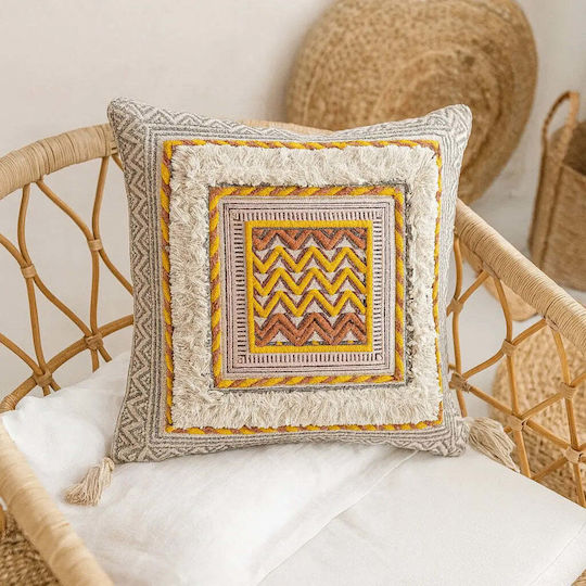 Phos & Gaia Decorative Pillow Case Anjali From 100% Cotton Multicolour 50x50cm