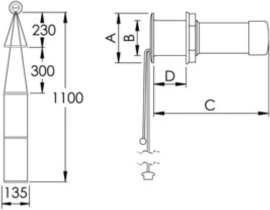 Emergency Folding Ladder 3 Steps 110cm