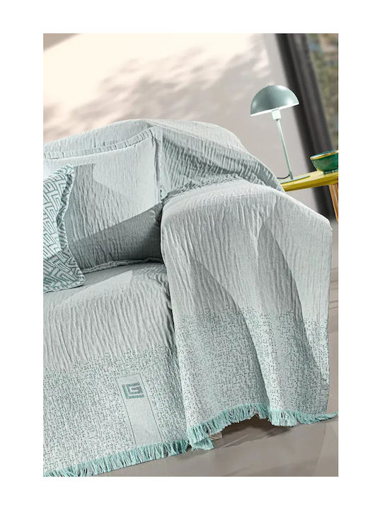 Guy Laroche Chenille Sesselüberwurf 180x150cm Aqua
