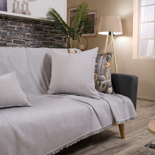 Teoran Bari Ριχτάρι Τετραθέσιου Καναπέ Chenille 180x350εκ. Γκρι