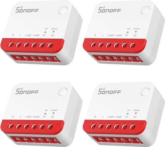 Sonoff Mini-zbrbs Smart Switch Wi-Fi & ZigBee 1A (με Ουδέτερο) 4τμχ
