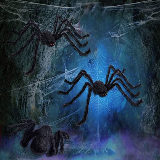 Halloween Fuzzy Spider Decoration 50 X 50 Cm Black