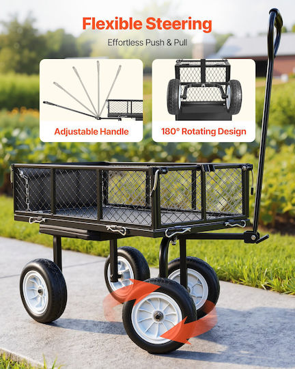 Plastic Garden Cart with Maximum Load Capacity 226kg