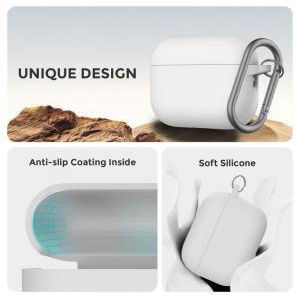 AHAstyle Wg184 Silicone Case with Hook in White Color for Apple AirPods Pro 3