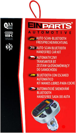 Einparts Auto FM-Transmitter mit Bluetooth / USB