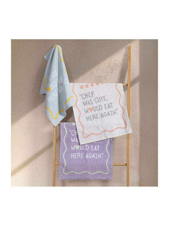 Nef-Nef Homeware Chef Ποτηρόπανο από 100% Βαμβάκι σε Εκρού Χρώμα 40x60cm Nef-Nef Homeware Chef Ποτηρόπανο από 100% Βαμβάκι σε Εκρού Χρώμα 40x60cm