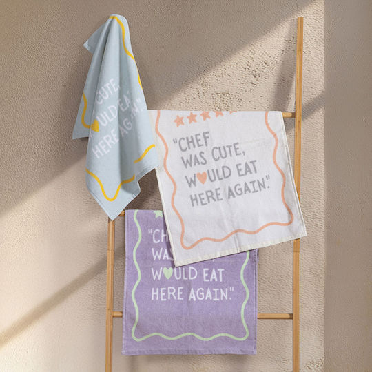 Nef-Nef Homeware Chef Tea Towel Made of 100% Cotton in Purple Colour 40x60cm Nef-Nef Homeware Chef Tea Towel Made of 100% Cotton in Purple Colour 40x60cm