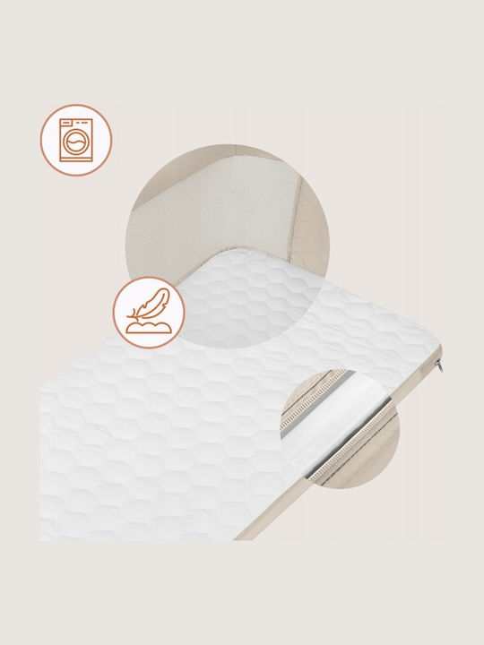 Lionelo Cradle with Mattress Side Opening and Wheels Beige