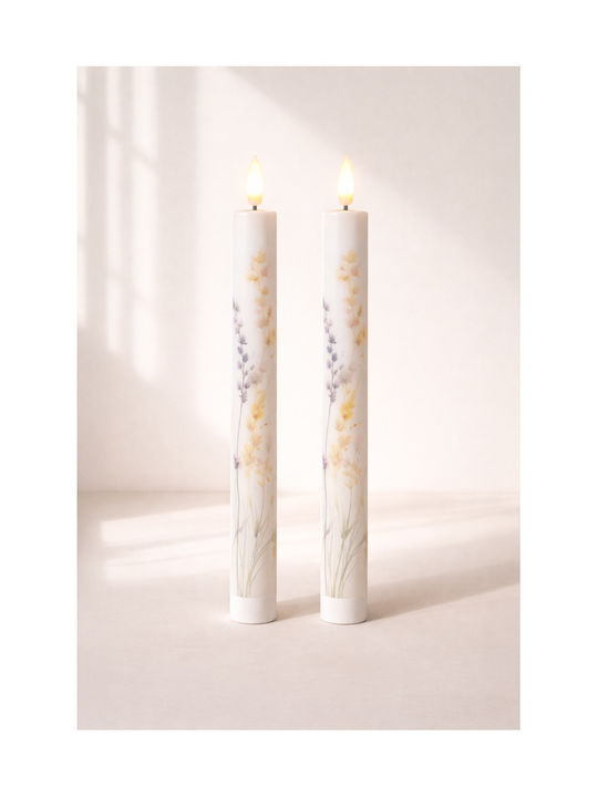 Kaemingk Decorative Taper Candle 25cm 2 Pieces