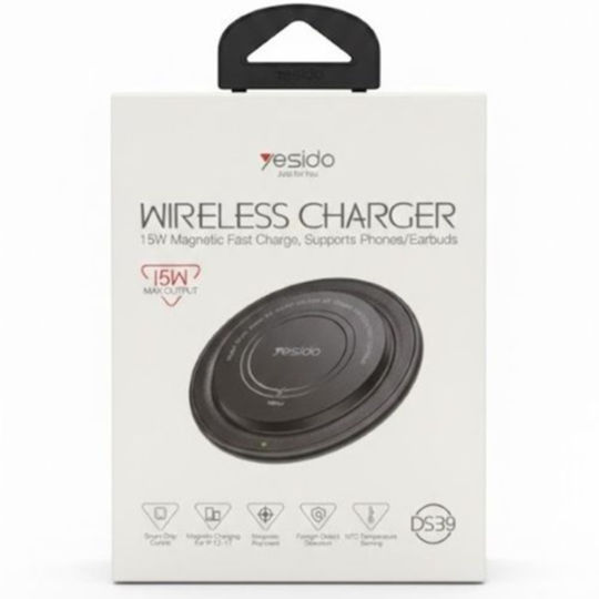 Yesido Încărcător Wireless (Qi Pad) 15W Negru