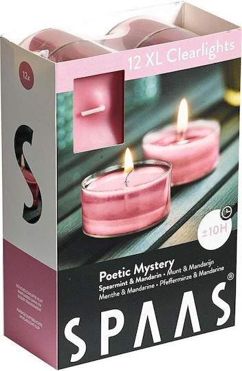 Spaas Teelichter Aromatisch in Rosa Farbe (bis zu 10 Stunden Dauer) 12 Stück Spaas Teelichter Aromatisch in Rosa Farbe (bis zu 10 Stunden Dauer) 12 Stück