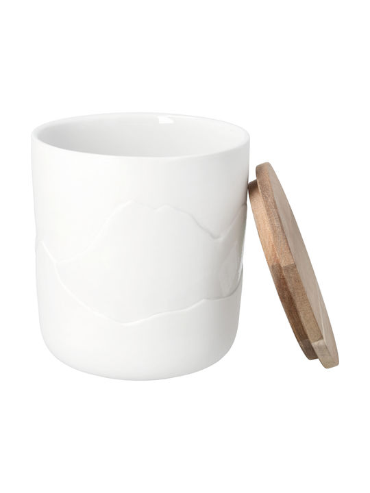 Raeder General Use Vase with Lid Made of Porcelain Transparent 12.8x12.8x14.7cm 1 Pieces