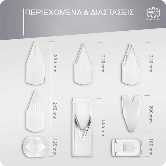 Borner Μαντολίνο V3 Trendline Pro Set 8τμχ Λευκό